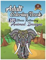 Adult Coloring Book 101 Stress Relieving Animal Designs