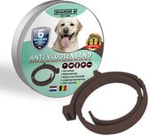 100% natuurlijke vlooienband - voor honden - BRUIN - vlooien - zonder schadelijke pesticiden - veilig voor mens en dier - geur halsband - hondenbandje