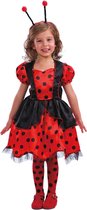 Carnival Toys Keversjurk Meisjes Satijn Zwart/rood Maat 114