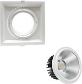 Verstelbare verzonken AR111 ondersteuningsset met 20W LED-lamp - Wit licht - Overig - Wit - Wit licht - SILUMEN