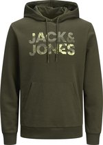 JACK&JONES JJSOLDIER LOGO SWEAT HOOD Heren Trui - Maat S