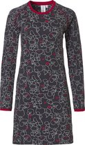 Rebelle Poodle Vrouwen Nachthemd - Red - Maat 40