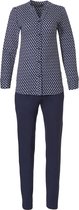 Pastunette Deluxe Monochrome doorknoop Vrouwen Pyjamaset - Dark Blue - Maat 44