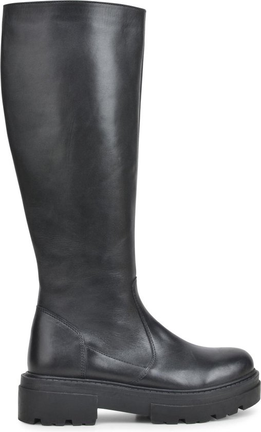 PS Poelman Dames - LOKI Stoere Leren Hoge Chelsea Laarzen met Chunky Zool  en Rits - | bol.com