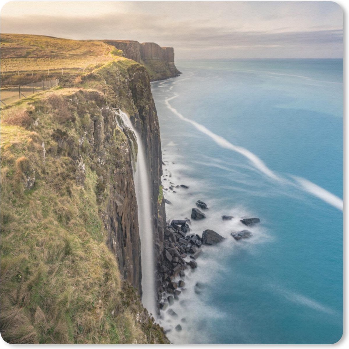 Muismat 30x30 cm - Mousepad Kliffen van Skye, Schotland - Muismatten