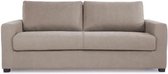 Frankrijk Convertible Law Sofa 3 Plaatsen Maxime - Made in Frankrijk - Beige Fabric - Express Sleeping - L 194 X D 96 X H 83 CM