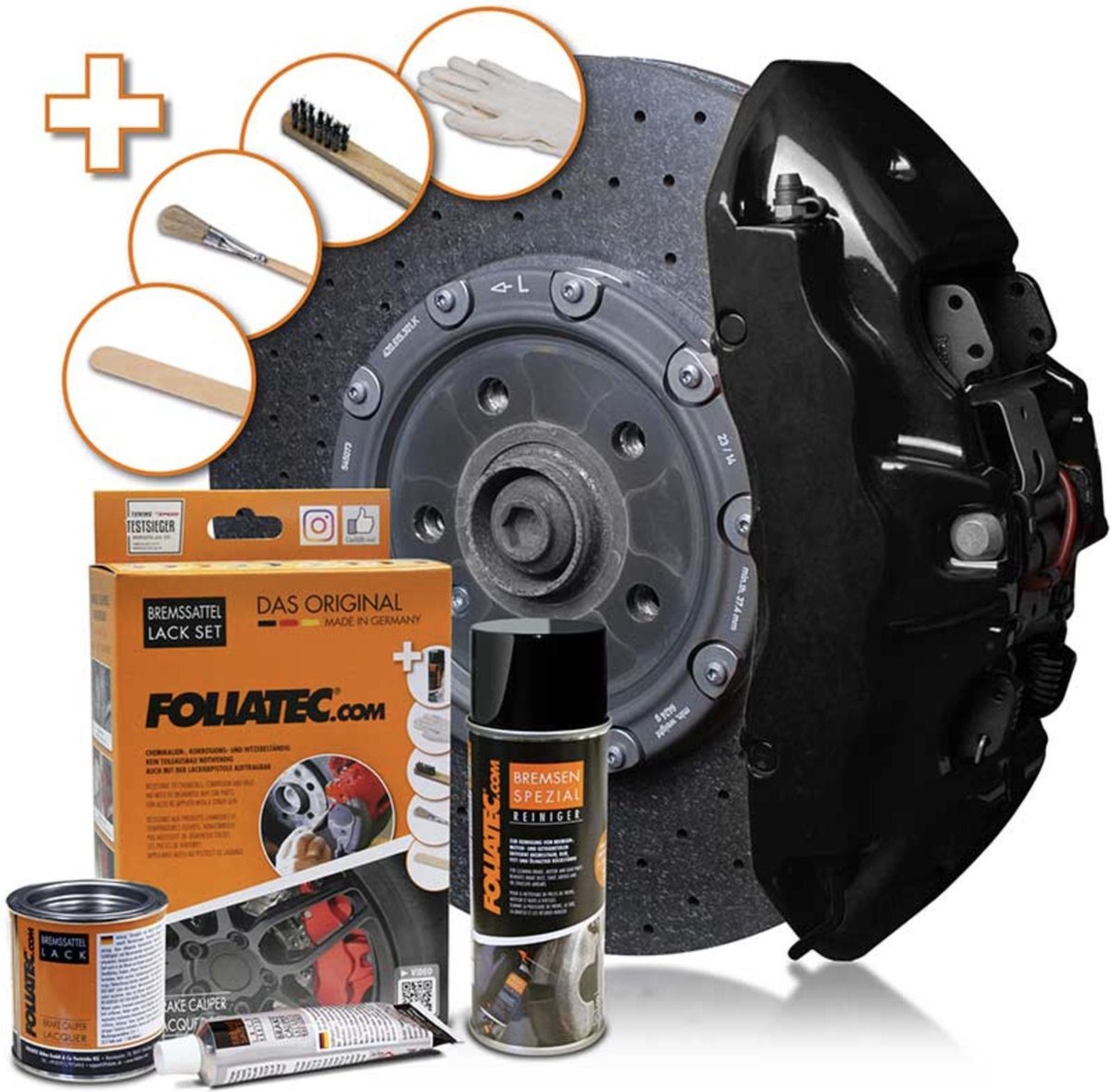 Foliatec Remklauwlakset - Midnight zwart - 3 Componenten