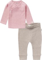 Noppies SET(2delig) Broekje NAURA TAUPE en Shirt NANYUKI ROSE - Maat 68