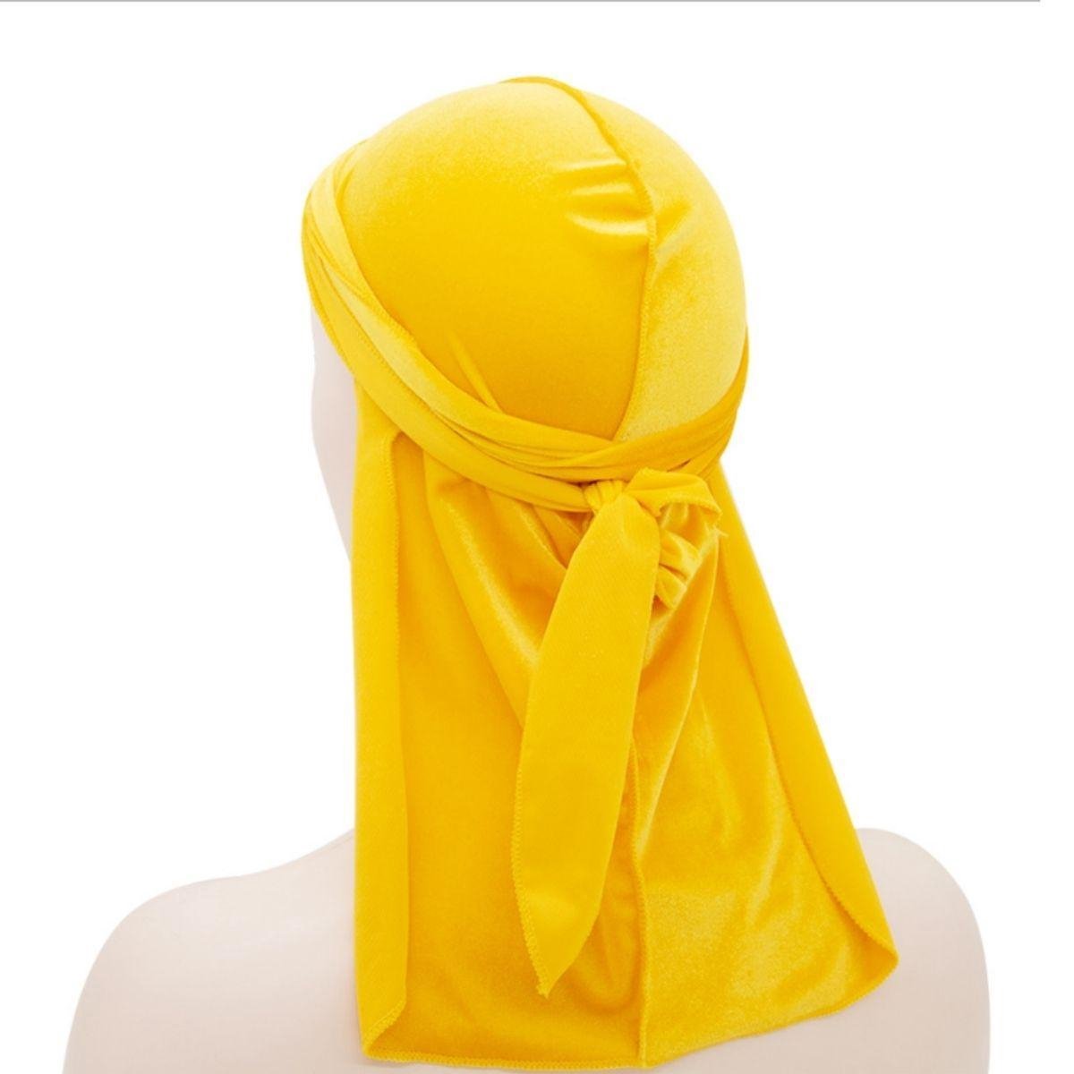 Durag - Velvet - Waves - Velvet Durag - Premium - Silky - Haardeksel - Hoofddoek - Yellow