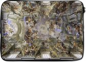 Laptophoes 14 inch 36x26 cm - Schilderij - Macbook & Laptop sleeve Plafond met een barok schilderij - Laptop hoes met foto
