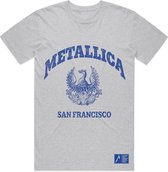 Metallica - College Crest Heren T-shirt - M - Grijs