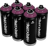 MTN Hardcore Tube Violet - paarse spuitverf - 6 stuks - 400ml hoge druk en glossy afwerking