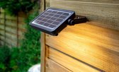 Solar wandlamp voor buiten - 5 watt - met sensor - zwart | Tuinverlichting op zonne-energie | Ideale tuinlampen voor aan de muur, wand of schutting
