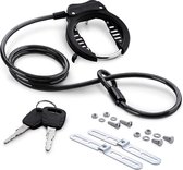 Ringslot - Zinaps Fiets Frame Lock met ketting / kabel - RIM Lock voor extra brede banden - fietslot spaaks slot- (WK 02127)