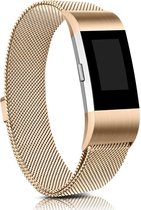 YPCd® Fitbit Charge 2 bandje - Rosé Goud - Milanees Roestvrij Staal - Large