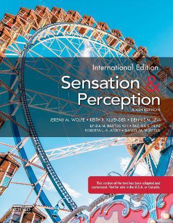Internationale editie van Sensation & Perception, zesde editie, met een reuzenrad op de achtergrond.