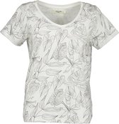 DEELUXE T-shirt met tropische print KIALA Off White