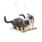 Kattenhangmat – Hangmat Kat – Kattenmand Raam – Kattenkussen – Kattenbed – Poezenmand – Beige