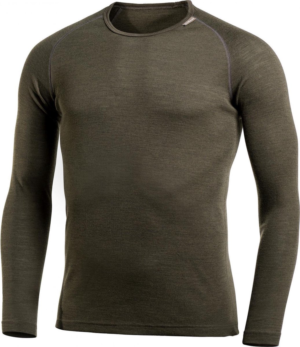 Woolpower Merino Base Layer Crewneck LITE - Pine Green - Thermoshirt - Maat M