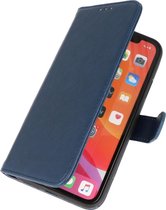 iPhone 11 Hoesje - Book Case Telefoonhoesje - Kaarthouder Portemonnee Hoesje - Wallet Case - Navy