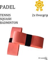 DH-solutions - Overgrip - Padel - Padelgrip - Tennis grip - Padelracket - Racketaccessoires - Oranje (2 stuks)