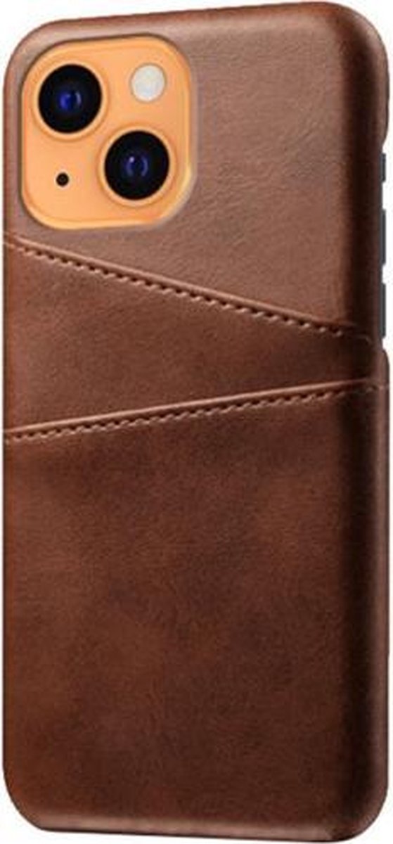 Casecentive Leren Wallet Back case - hoesje - cover - iPhone 13 - bruin