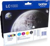Brother LC1000BK - Inktcartridge - Cyaan / Magenta / Geel / Zwart