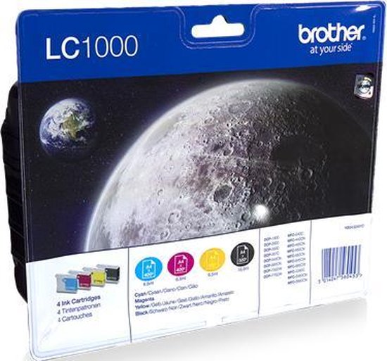 Brother LC1000BK - Inktcartridge - Cyaan / Magenta / Geel / Zwart | bol
