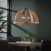 Hanglamp Mangohout - Gebogen Houten Spijlen - Ø60 - Giga Meubel