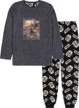 Grijs-zwarte fleece pyjama met 3D afbeelding van The Mandalorian STAR WARS 8-9 jaar 134 cm