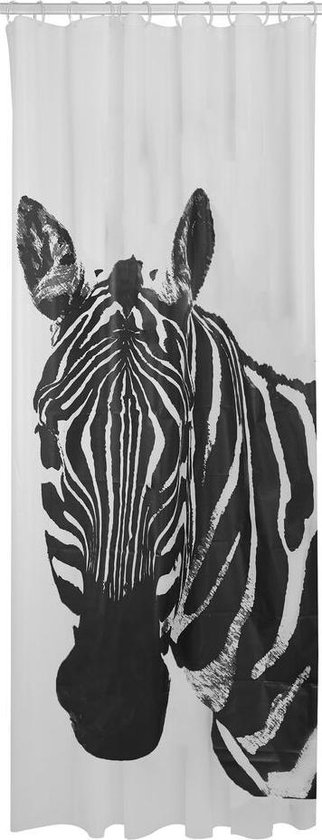 Landelijk Agressief onhandig Sealskin Zebra Douchegordijn 180x200 cm - Peva - Zwart / Wit | bol.com