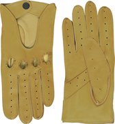 Leren autohandschoenen dames model Mackay Color: Oak, Size: 6.5