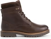 Travelin' Langesund Dames - Leren Veterschoenen - Wol gevoerde boots - Donkerbruin leer - Maat 41