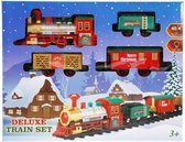 Kerst Decoratie | Trein met rails | Deluxe treinset voor kerstdorp | Kersttrein met Licht en geluid