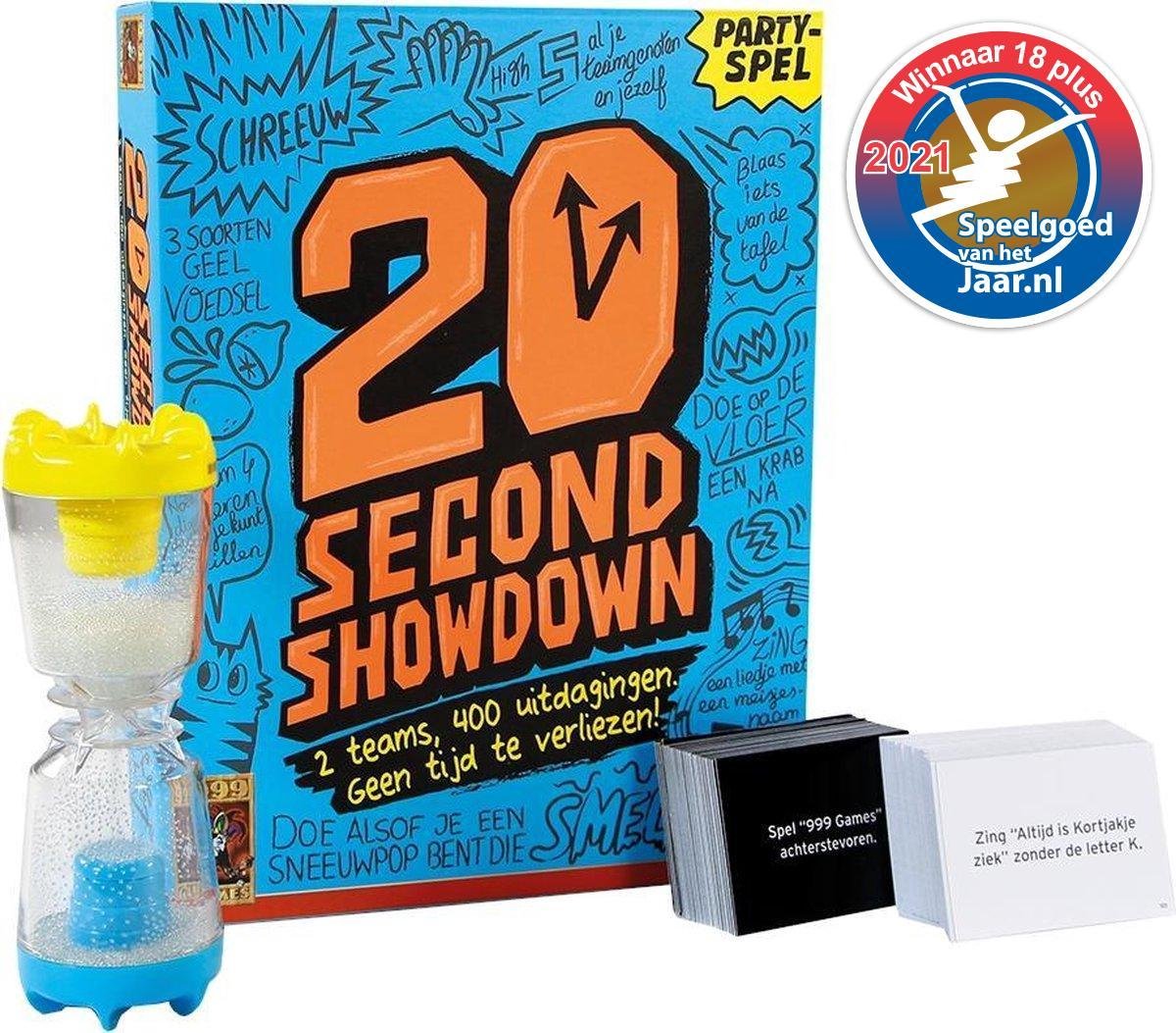 999 Games - 20 Second Showdown - Partyspel - 2 teams, 400 uitdagingen - Actiespel - Gezelschapsspel - Nederlandstalig - Klein cadeautje — afbeelding 15