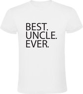 BEST UNCLE EVER | Heren T-shirt | Wit | Tekst | Beste | Liefste | Altijd | Oom | Familie | Grappig | Cadeau