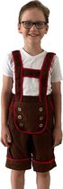 Rubie's Lederhosen Tiroler Junior Polyester Bruin/rood Maat 140