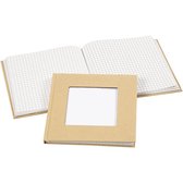 Creotime Notitieboek Met Gat 14 X 14 Cm Bruin/wit