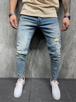 Skinny Jeans Mannen Gescheurde Jeans Mannelijke 2021 Nieuwe Casual Gat Straat Hip Hop Slanke Denim Broek Man Mode jogger Broek