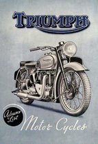 Wandbord - Triumph Motor Cycles -20x30cm-