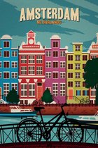 Wandbord - Amsterdam -20x30cm-