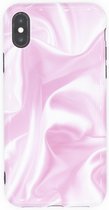 Luxe Marmer Back cover voor Apple iPhone X - iPhone XS - Roze - Abstract - TPU