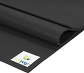 Yogamat Studio PVC extra lang en breed Zwart - Ecoyogi – 200 x 80 cm – dikte 4,5 mm – Ökotex certificaat