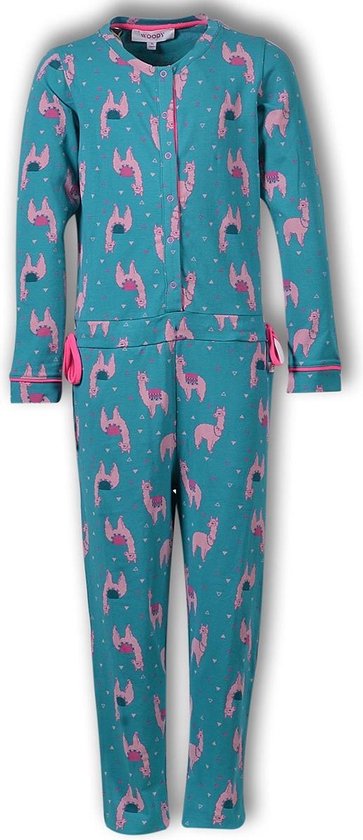 voorzetsel Magazijn Aftrekken Woody onesie meisjes alpaca - print - 192-1-YOA-Z-977 - Maat 140 | bol.com