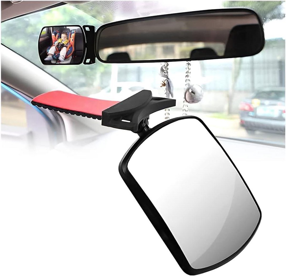 Image of Achterbankspiegel voor baby autostoel - draaibare autospiegel met frameclip - onbreekbare autoachteruitkijkspiegel - Autobaby - auto accessoire - veiligheid voor baby .