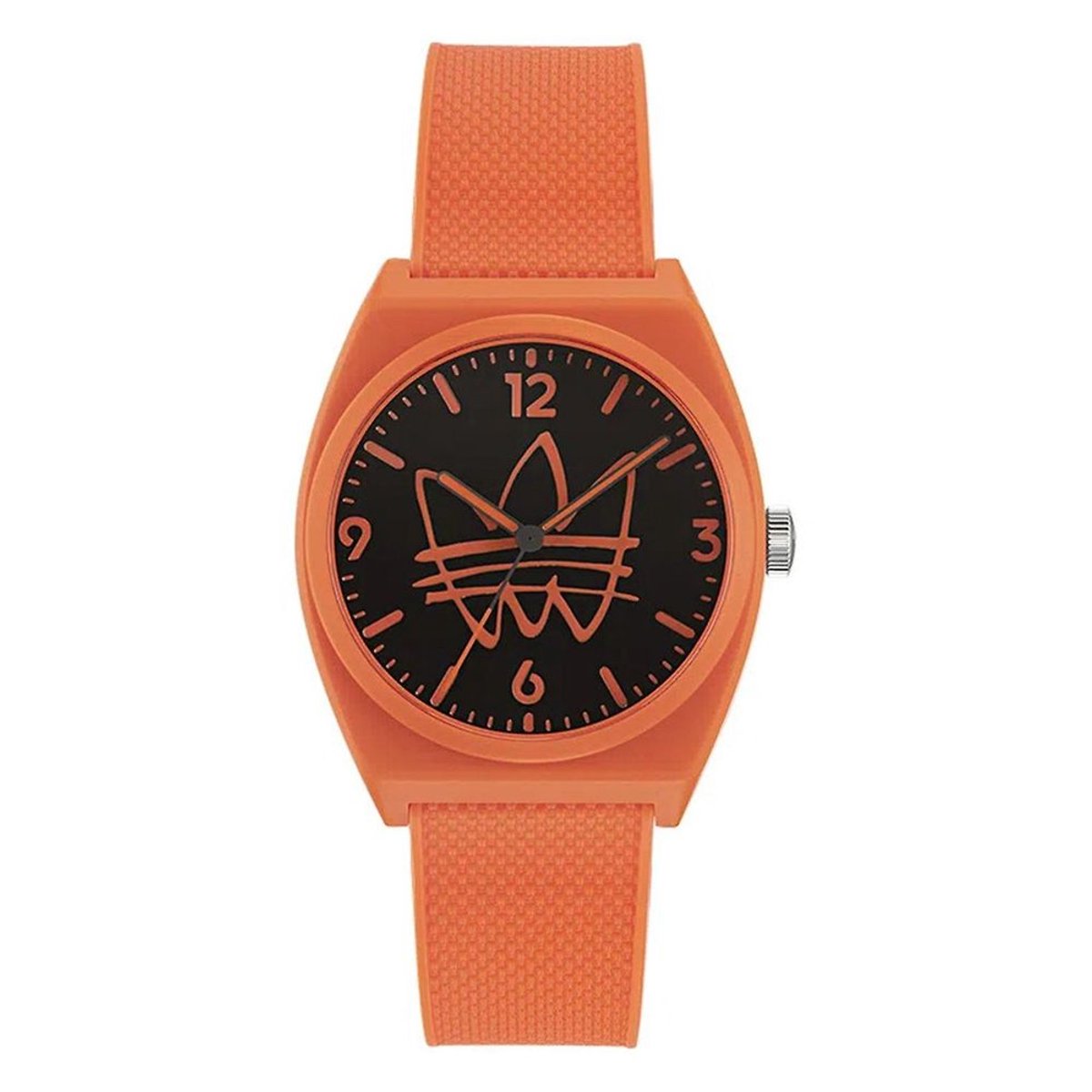 Adidas Oranje Siliconen Horloge Met Zwart Wijzerplaat 38MM