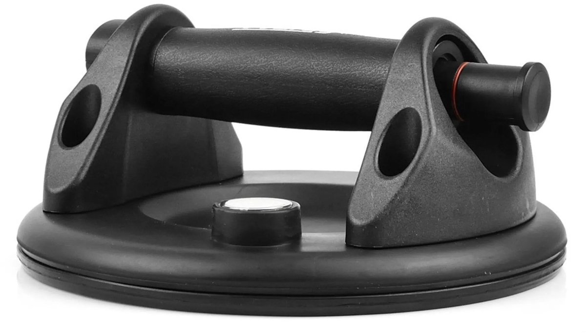 Tvardy Vacuum zuignap - drukmeter - 200mm - 120kg - zwart