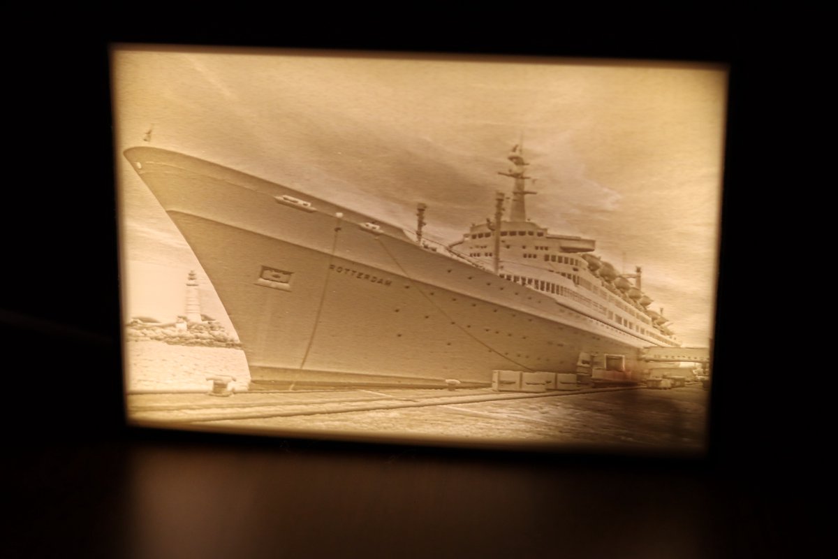 ss Rotterdam Lithophane (verlichte foto)