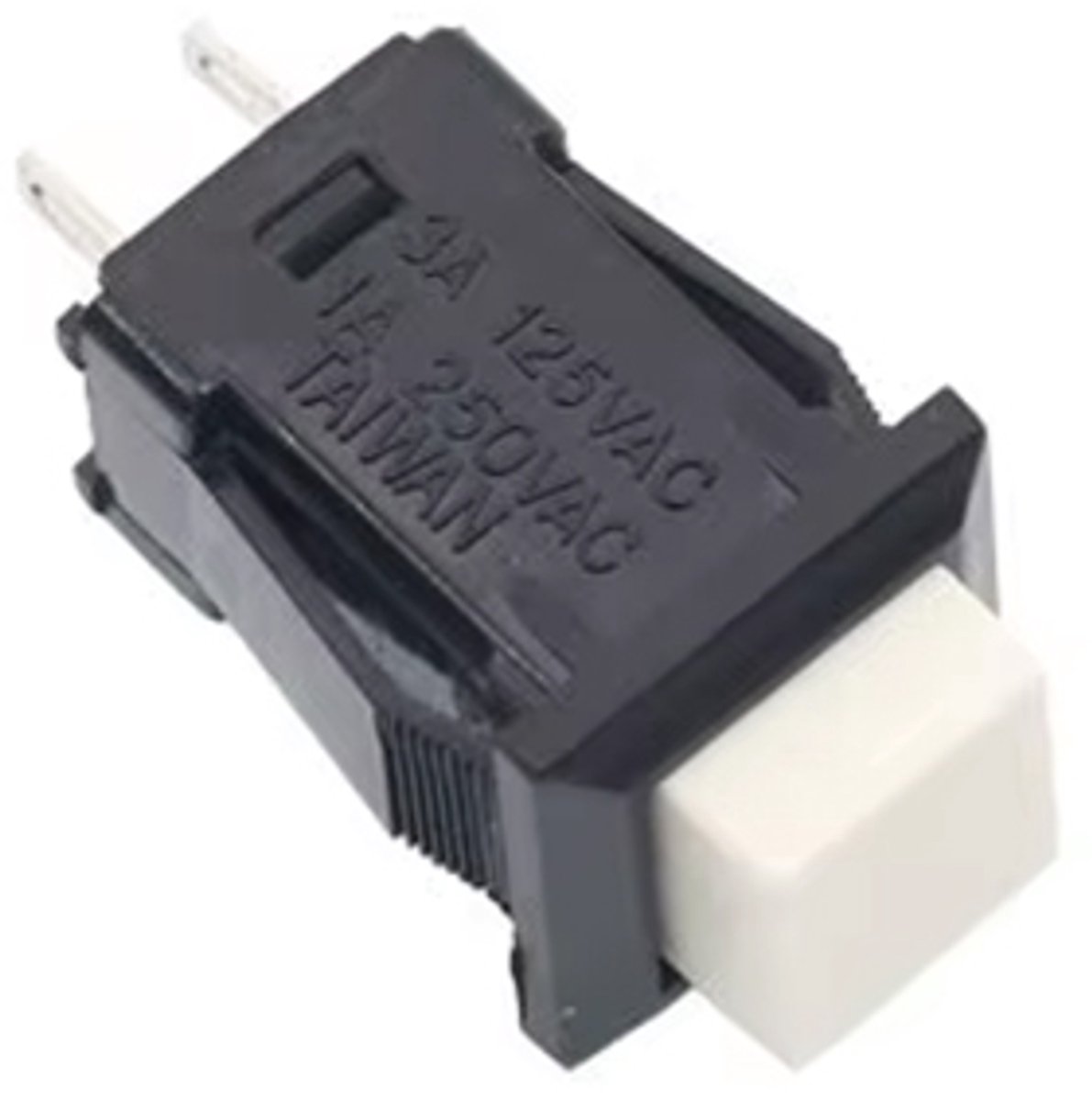 Schakelaar vierkant 10mm Momentary 250V/1A D-429A self-Lock kleur Wit