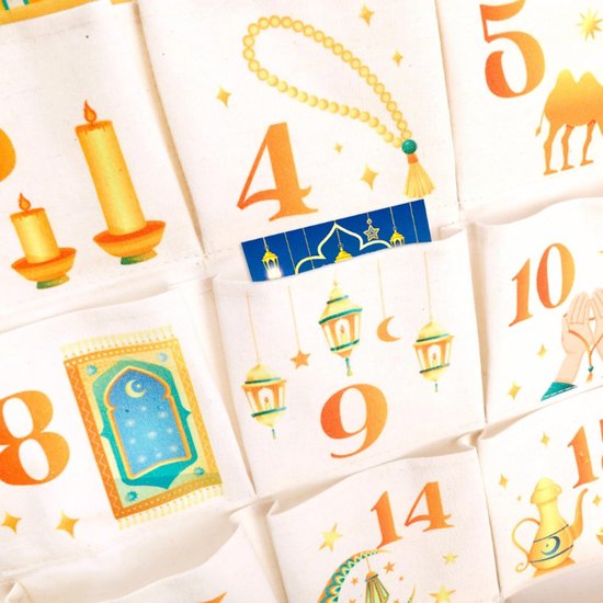 Stoffen adventskalender met 24 zakken, lege adventskalender om zelf te vullen, herbruikbare kerstkalender, doe-het-zelf adventskalender, hangende opbergorganizer voor Kerstmis